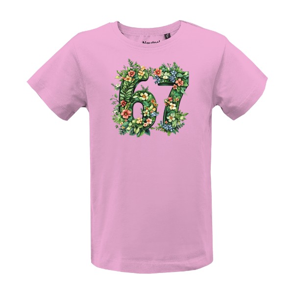 T-shirt six seven květiny