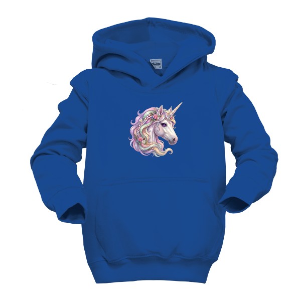 Kids' hoodie Unicorn with a floral mane