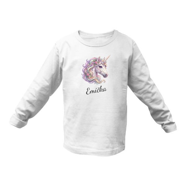 T-shirt Unicorn with a floral mane