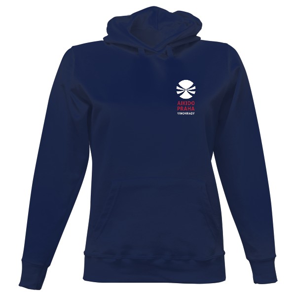 Ladies' hoodie s potiskem Women hoody dark with Aikido calligraphy